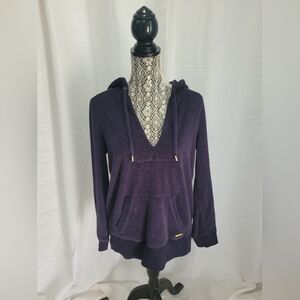 MICHAEL KORS Terry Hoodie Size M Navy Blue